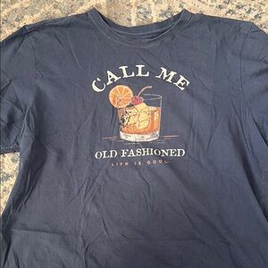 Life Is Good Dark Blue 'Call Me Old Fashioned' Tee